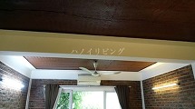 天井にはシーリングファン