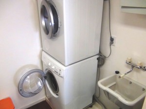 乾燥機と洗濯機とモップの洗い場はセットです