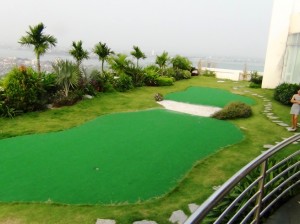 屋上のゴルフ練習場
