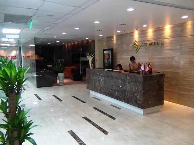 Kim Maエリアの人気のレンタルオフィス「CSC Executive Business Center」の受付風景
